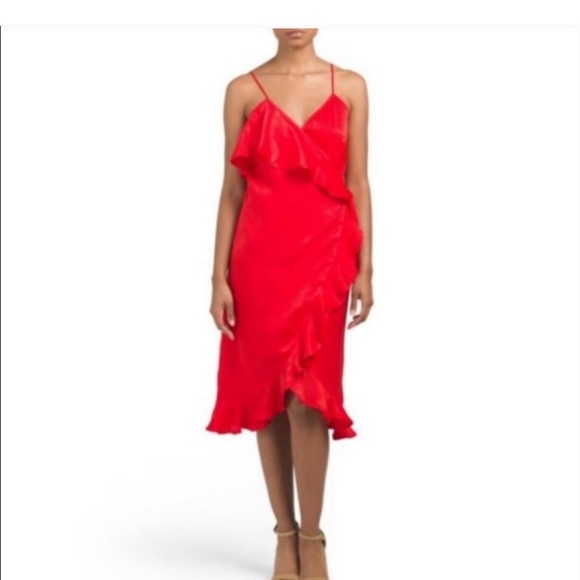 Donna Mizani red wrap dress - Picture 1 of 6